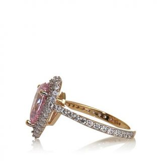 Jean Dousset 2.88ct Absolute™ Pink Pear Solitaire Pavé Frame Ring