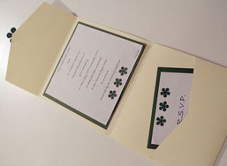 primavera pocketfold wedding invitation by happynestdesign