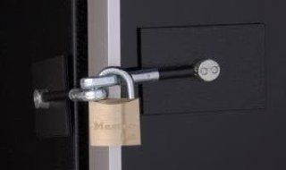 Black Refrigerator Door Lock with Padlock   Fridge Lock  
