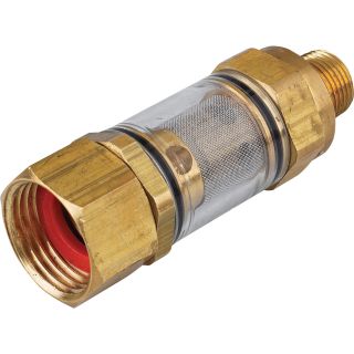 General Pump Brass Inline Water Filter — Male NPT  Pressure Washer Fittings