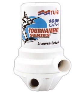 Rule 209FDP Marine Rule 1600 Tournament Series Livewell Pump (1" NPT, Female Dual Port )  Boating Bilge Pumps  Sports & Outdoors