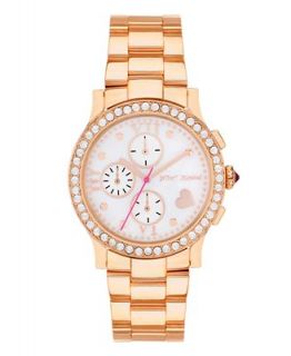 Betsey Johnson Watch, Womens Chronograph Rose Gold Tone Stainless Steel Bracelet BJ00005 03   Watches   Jewelry & Watches