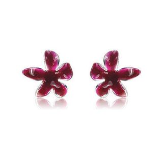 enamel flower earrings by ikita paris by lovethelinks