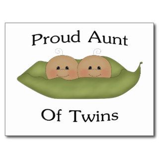 Proud Aunt Of Twins Postcards