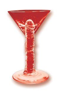 Martini Weenie Light Up Party Glass   Red Health & Personal Care