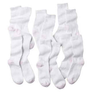Hanes White Crew Cushion Socks   8 12