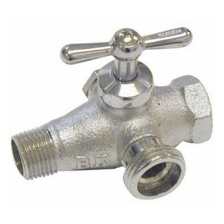 B and K Industries 102 205 In Line Bypass Reversible Brass Washing Machine Valve   Pipe Fittings  