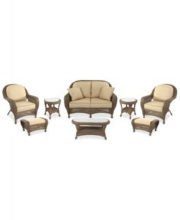 Antigua Outdoor 3 Piece Seating Set 1 Sofa and 2 Lounge Chairs   Furniture