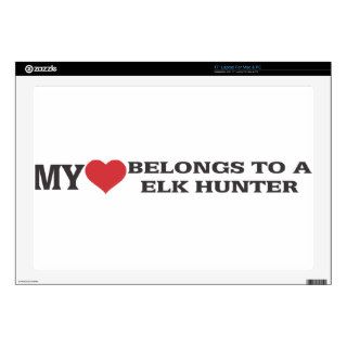 My Heart Belongs to A Elk Hunter Decal For Laptop