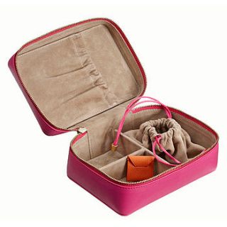 leather jewellery case for travel by stow london