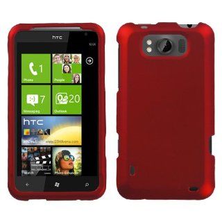 Asmyna HTCX310AHPCSO202NP Titanium Premium Durable Rubberized Protective Case for HTC Titan X310a   1 Pack   Retail Packaging   Red Cell Phones & Accessories
