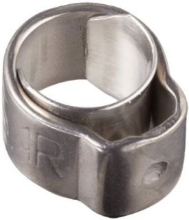 Oetiker 1 Ear Type Stainless Steel 304 Hose Clamp with Stainless Steel 302 Insert, OD .145" Closed and .185" Open, 5.5"W (Pack of 25) Single Ear Clamps