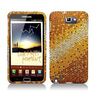 Aimo Wireless SAMI9220PCDI197 Bling Brilliance Premium Grade Diamond Case for Samsung Galaxy Note i717   Retail Packaging   Layer Gold Cell Phones & Accessories