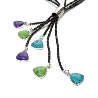 Jay King Multigemstone Lariat Style Sterling Silver Necklace