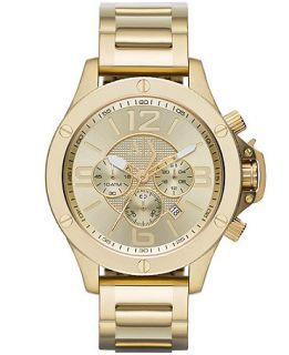 AX Armani Exchange Mens Chronograph Gold Ion Plated Stainless Steel Bracelet Watch 48mm AX1504   Watches   Jewelry & Watches