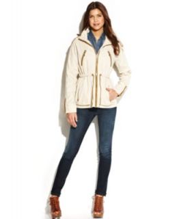 GUESS? Funnel Neck Quilted Puffer Coat   Coats   Women