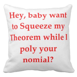 math joke throw pillows