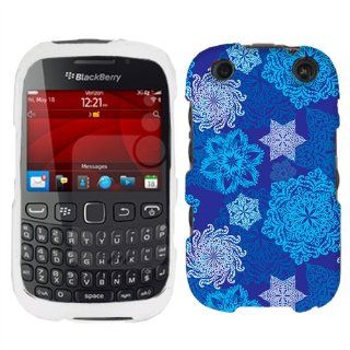 BlackBerry Curve 9310 & 9315 Blue SnowFlakes Pattern Phone Case Cover Cell Phones & Accessories
