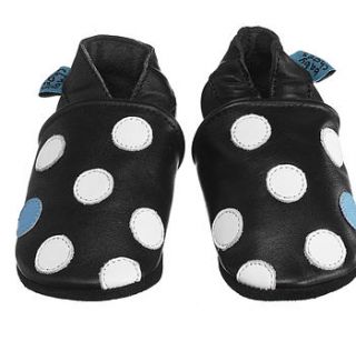 handmade spotty leather baby shoes by baby choes