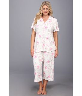 Karen Neuburger Plus Size Caravan S/S Girlfriend Crop PJ Womens Pajama Sets (Multi)