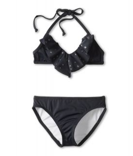 Hurley Kids Stagger Flutter Top Retro Pant Girls Swimwear Sets (Black)
