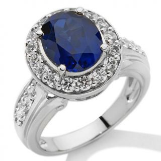 Victoria Wieck 4.58ct Absolute™ and Created Sapphire Baguette Ring