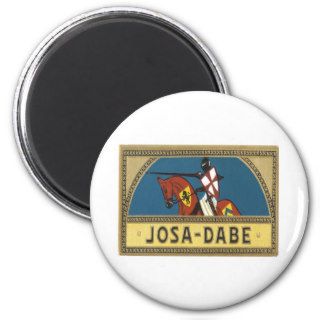 Vintage Josa Dabe Knight on Horse Cigar Art Refrigerator Magnets