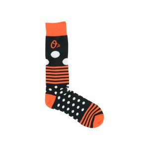 Baltimore Orioles For Bare Feet Dots and Stripes 538 Socks