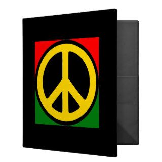 Peace Symbol Rasta Binder