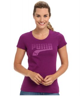 PUMA Athletics Tee I Womens Short Sleeve Pullover (Purple)