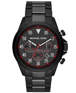 Michael Kors Mens Chronograph Gage Black Tone Stainless Steel Bracelet Watch 45mm MK8332   Watches   Jewelry & Watches