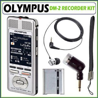 Olympus DM 2 4GB microSD Digital Voice Recorder + Accessory Kit Electronics