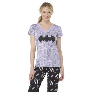 Batman Juniors Sleep Top   Purple XL(15 17)