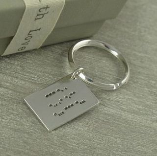 personalise morse code love letter key ring by melinda mulcahy