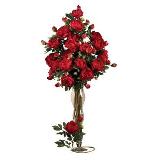 Nearly Natural Art Stems Arrangement Peony   Red (38.5)