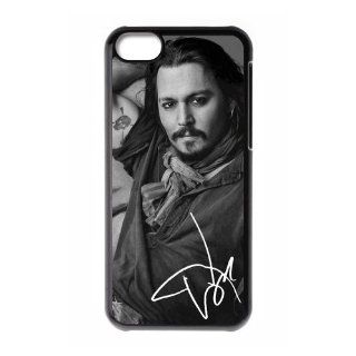 Custom Johnny Depp New Back Cover Case for iPhone 5C CLR191 Cell Phones & Accessories