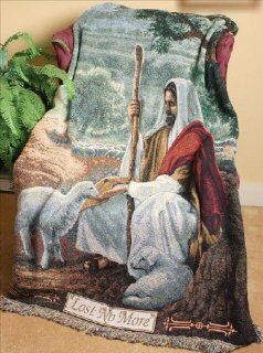Greg Olsen "Lost No More" Christian Themed Tapestry Throw Blanket 50" X 60"  