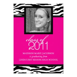 Class of 2011 Zebra Fabulous Graduation Invitation