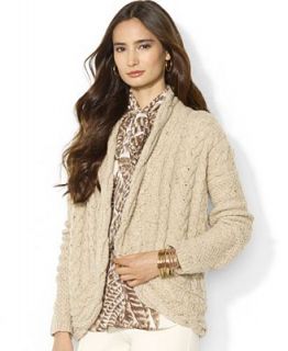 Lauren Ralph Lauren Petite Wool Blend Shawl Collar Cardigan   Sweaters   Women