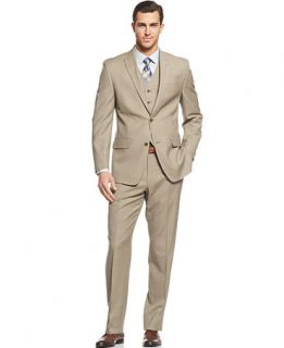 Michael Michael Kors Suit Tan Sharkskin Vested   Suits & Suit Separates   Men