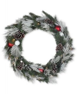 Kurt Adler 30 Pre Lit Crystal White Wreath   Holiday Lane