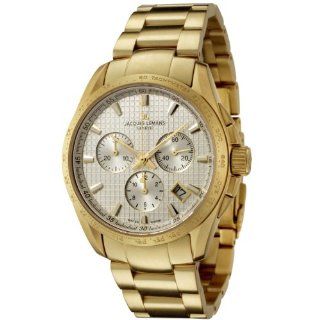 Jacques Lemans Men's GU191F Geneve Collection Tempora Chronograph Gold Plated Stainless Steel Watch at  Men's Watch store.