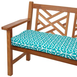 Dossett Teal 48 inch Indoor/ Outdoor Corded Bench Cushion Outdoor Cushions & Pillows