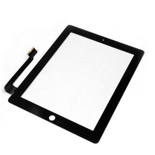 Group Vertical for Black iPad 3 / 4 4th Generation Touch Screen Digitizer Front Glass + Adhesive Glue A1458 A1459 A1460   Front Glass Screen Replacement Part  Players & Accessories