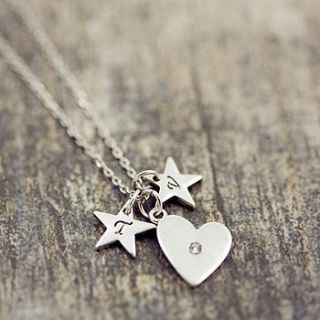 design your own personalised heart necklace by j&s jewellery