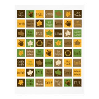 Give Thanks Thanksgiving 1" Squares Clip Art for S Personalized Letterhead