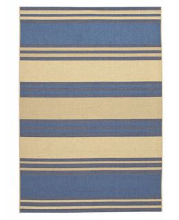 Couristan Area Rug, Indoor/Outdoor 5 Seasons Collection South Padre Blue Cream 2 3 x 7 10 Runner   Rugs
