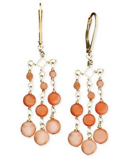 14k Gold Earrings, Coral Chandelier   Earrings   Jewelry & Watches