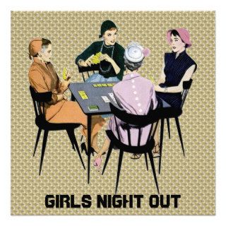 Retro 1950s Girls Night Out Invites