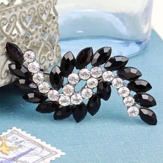 black gatsby brooch by lisa angel